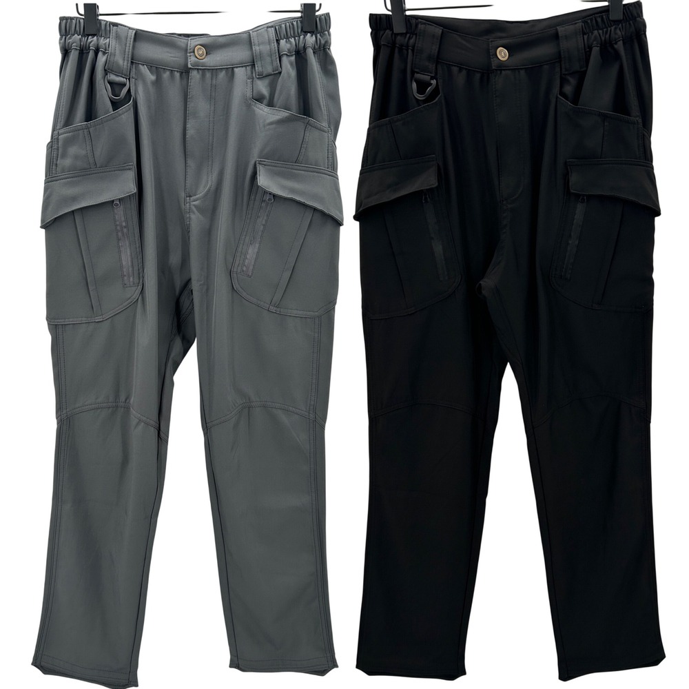2 PAIR Tactical Series Men Cargo Pants Grey Black‎ Work Utility Size Small